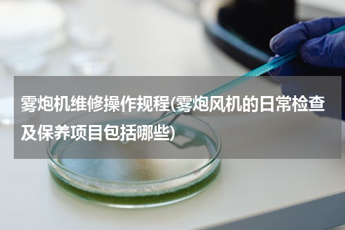 雾炮机维修操作规程(雾炮风机的日常检查及保养项目包括哪些)