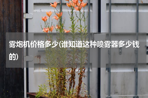 雾炮机价格多少(谁知道这种喷雾器多少钱的)