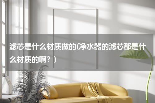 滤芯是什么材质做的(净水器的滤芯都是什么材质的啊？)