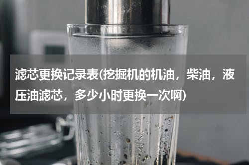 滤芯更换记录表(挖掘机的机油，柴油，液压油滤芯，多少小时更换一次啊)