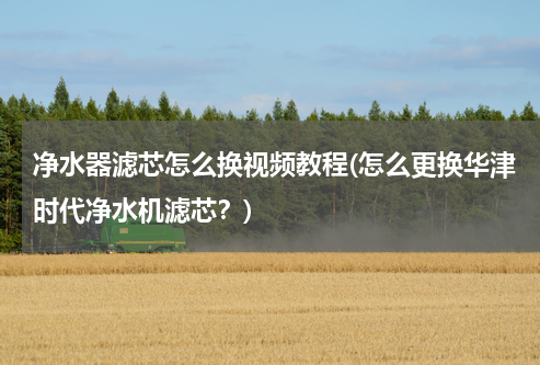 净水器滤芯怎么换视频教程(怎么更换华津时代净水机滤芯？)