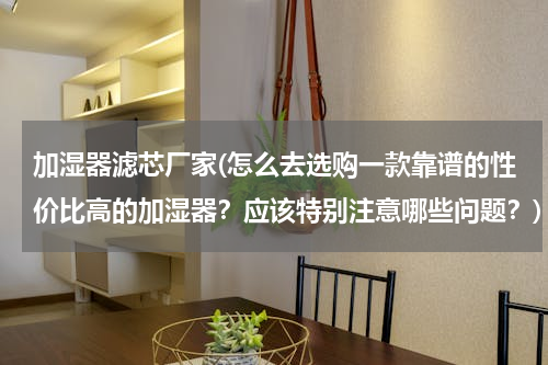 加湿器滤芯厂家(怎么去选购一款靠谱的性价比高的加湿器？应该特别注意哪些问题？)