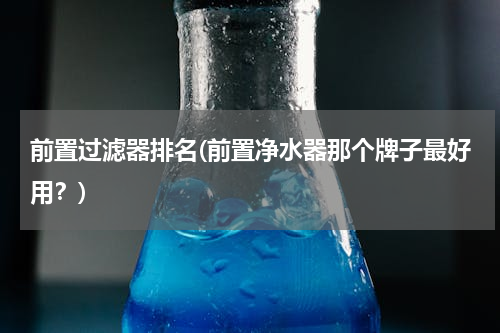 前置过滤器排名(前置净水器那个牌子最好用？)