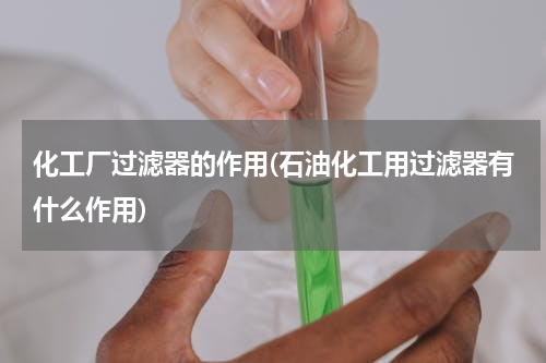 化工厂过滤器的作用(石油化工用过滤器有什么作用)