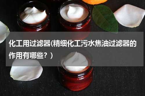 化工用过滤器(精细化工污水焦油过滤器的作用有哪些？)