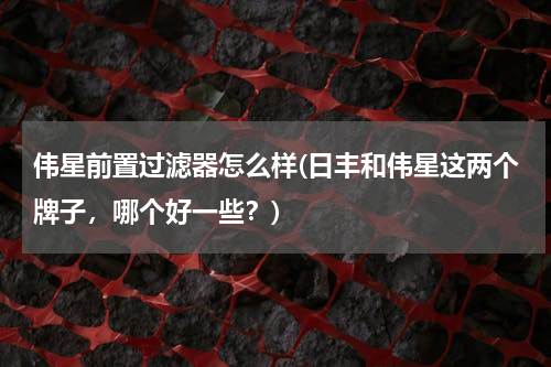 伟星前置过滤器怎么样(日丰和伟星这两个牌子，哪个好一些？)