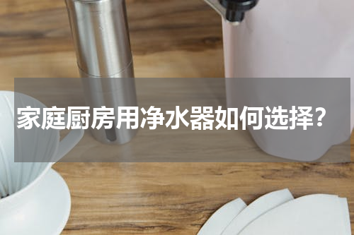 家庭厨房用净水器如何选择？